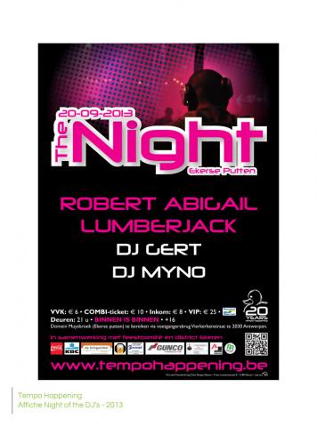 Tempo Happening - Affiche Night of the DJ's
